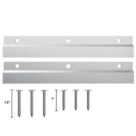 Shwm01x09fcalun Ekena Millwork Steeltek French Cleat 8 1/2 Inch W With 3 Screw Holes Sold As 2-piece Set Aluminum