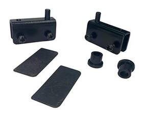 Elegent Upholstery 040048175919 Glass Door Pivot Hinge Pair Set For 5/16 Or 1/4 Inch Thick - Black
