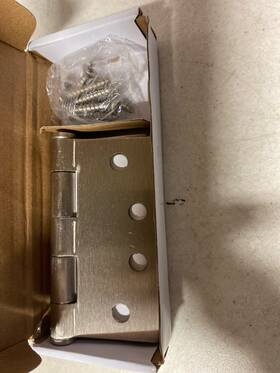 9201415 Emtek 305488634823 Satin Nickel Hd Steel Hinges Pair - 4 Inch X4 Square Corners