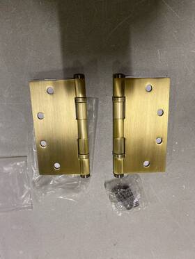 9600 Emtek 305488635912 Brass 5 Inch X5 Hinges Pair - Heavy Duty Ball Bearing French Antique