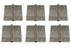 Emtek 736530884147 Hardware Steel Hinges Residential Plain Bearing Pack Of 6 Square Cor