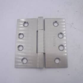 807508 Emtek Single Brass Square Barrel Door Hinge 4 Inch X Satin Nickel Finish