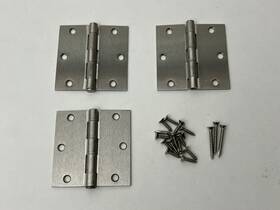 91013twb Emtek 3x Satin Nickel Steel 3.5 Inch X Square Corner Door Hinge