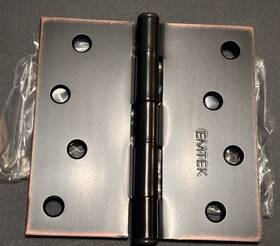 9101410b Emtek Pair 4x4in 2.2mm Plain Bearing Mortise Hinges Rubbed Black 5pk