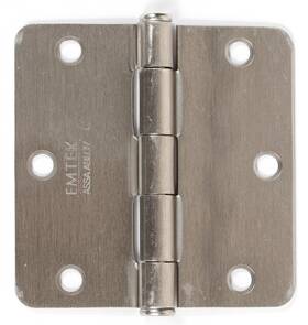 91023 Emtek 3.5 Inch X Plain Bearing 1/4 Radius Corners Mortise