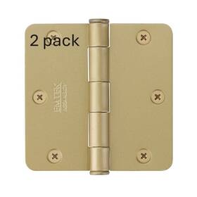 910234us4 Emtek 3.5 Inch Hinge Satin Brass Plain Ball Bearing 1/4 Radius Mortise