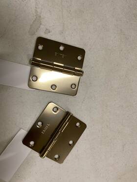 91023mb Emtek 3.5 Inch X3.5 Mortise Hinge Pair Medium Bronze 1/4 Radius