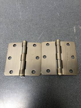 91023us7 Emtek 3.5 Inch X3.5 Mortise Hinge Pair With French Antique Finish