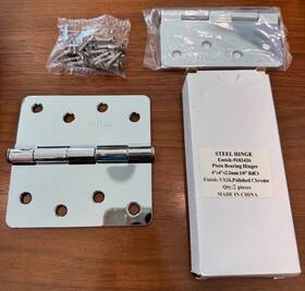 Emtek 9102426 Steel Hinge 4 Inch X4 Polished Chrome #9102426 Lot Of 23 46 Hinges