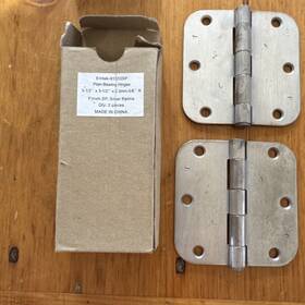91033sp Emtek 91033 3-1/2 Inch X 5/8 Radius Corners Plain Bearing Silver Patina Per Set