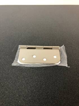 91034us14 Emtek 4 Inch X4 Plain Bearing Mortise Hinge Pair - Polished Nickel