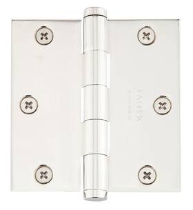 92013 Emtek 3.5 Inch X Square Corner Plain Bearing Mortise Hinge