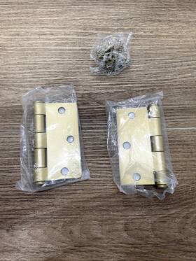 92013us4 Emtek 3.5 Inch X Square Corner Plain Bearing Mortise Hinge - Pair.-92013us4
