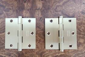 920144 Emtek Brass Solid Door Hinge 3.5 Inch X Satin Finish Us4
