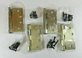 920147 Emtek 3 Pair Antq Brass 4 Inch X4 Square Hinges Plain Bearing Us7 6