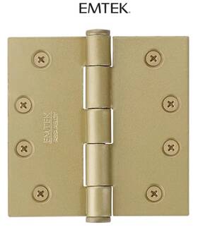 92014us4 Emtek 92014 Us4 Pair Of 4 Inch X Square Steel Heavy Duty Hinges Satin Brass