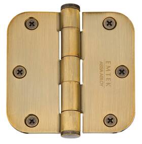 92033 Emtek 3-1/2 Inch X Plated Steel Heavy Duty 5/8 Radius