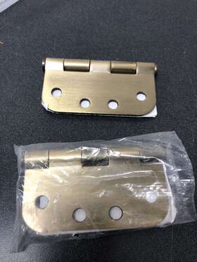 92034us7 Emtek 4 Inch X Steel Heavy Duty Hinges - Pair French Antique