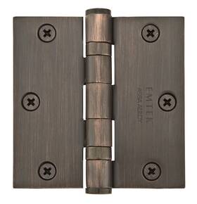 94013us10b Emtek 94013 3-1/2 Inch X Plated Steel Heavy Duty Square Corner - Bronze