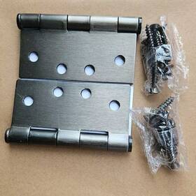 9401415a Emtek 4 Inch X Steel Heavy Duty Ball Bearing Square Corner Hinges 2 Pair