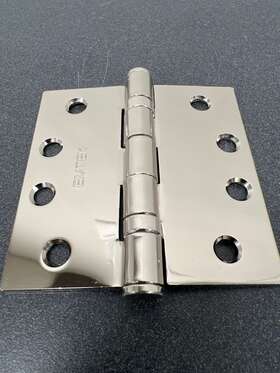 94014us14 Emtek 4 Inch Square Corner Hinges - Pair Nickel