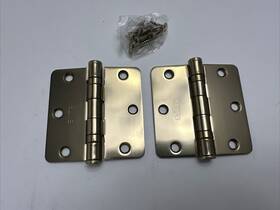 940237 Emtek 2 3.5 Inch X Steel Ball Bearing Hinges Polished Brass Us7 Finish