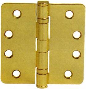 94024fb Emtek 94024 4 Inch X Ball Bearing 1/4 Radius Corners Mortise Hinge - Pair
