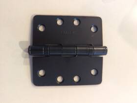 94024us10b Emtek 94024 4 Inch X4 Mortise Hinge Pair Oil Rubbed Bronze 1/4 Radius Ball Beari