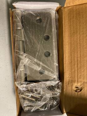 94024us15 Emtek 4 Inch X4 Ball Bearing 1/4 Radius Mortise Hinge Pair Satin Nickel