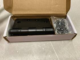94024us19 Emtek 9402419 Flat Black 4 Inch X4 Heavy Duty Ball Bearing Hinges Pair