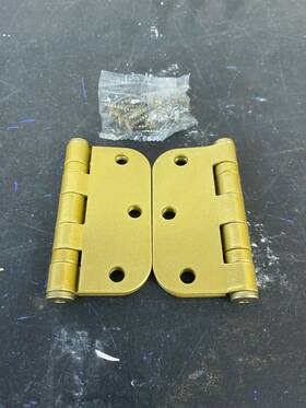94033us4 Emtek 3.5 Inch Satin Brass Ball Bearing Mortise Hinge - Pair