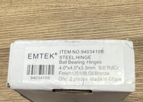 9403410b Emtek Steel Ball Bearing Hinge - Oil Rubbed Bronze