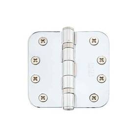 9403415 Emtek Heavy Duty Ball Bearing Steel Hinges Pair 4 Inch With 5/8 Radius