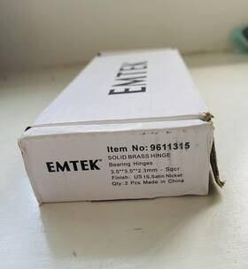 9611316 Emtek 9611315 Solid Brass Hinge 1 Pair