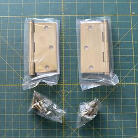 96113pvd Emtek Solid Brass Bearing Hinges 3.5 Inch X3.5 Us15 Polished Sqcr New