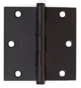 96113us10b Emtek 96113 3.5 Inch X Solid Brass Square Corner Plain Bearing - Bronze
