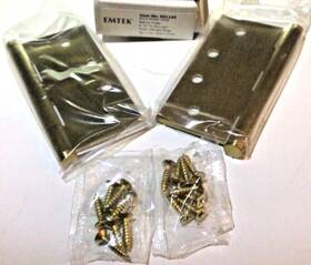 961144 Emtek Hinge 2 Pcs 4 Inch X Solid Satin Brass Door Bearing Hinges Us4 Nos