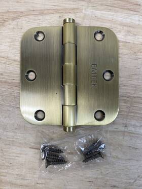 96133us7 Emtek 3.5 Inch X Solid Brass Mortise Hinge - Pair French Antique
