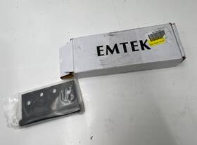 9621419 Emtek Qty 2 Flat Black Solid Brass Door Hinge 4 Inch X Square Corner