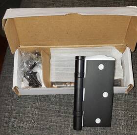 9641319 Emtek Solid Brass Bearing Hinges Pair 3.5 Inch X3.5 Flat Black Us19 Sqcr New