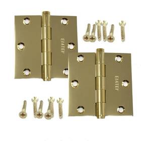 964133nl Emtek New Solid Brass Hinges 2pk 3.5 Inch X3.5 X3.1mm 964133nl/us3nl Free Shipping