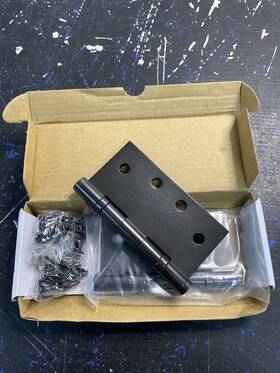 96414us10b Emtek 4 Inch X4 Solid Brass Square Corner Ball Bearing Mortise Hinge - Pa
