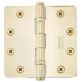 964253 Emtek Brass Hinge Pair 4.5 Inch X 1/4 Radius
