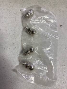 97203us14 Emtek Solid Brass Ball Tip Finial For 3-1/2 Inch Hinges - Polished Nickel