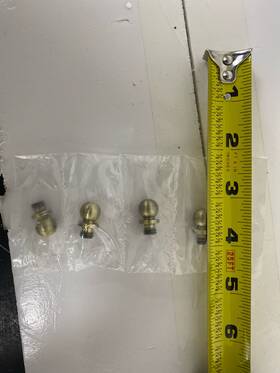 97203us7 Emtek Solid Brass Ball Tip Finial For 3-1/2 Inch Hinges - French Antique