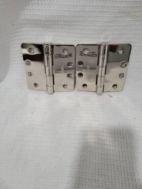 9821432d Emtek 4 Inch Hinge Polished Nickel Plain Ball Bearing 1/4 Radius