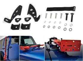 Enrand 738596581879 Hi Lift Jack Mount Hood Hood/door Hinge Bracket Black
