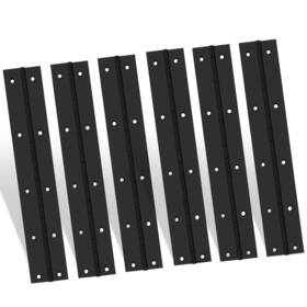 Ephech 747301786669 6inch Black Continuous And Piano Hinge 6pcs Heavy Duty Stainless Steel 304 Con