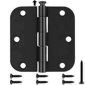 B0cn929qfr Estmoon 42pk Matte Black Door Hinges 3.5 Inch X 5/8 Radius Rounded