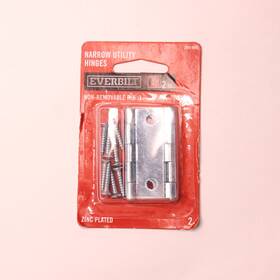 Everbilt 030699135929 2-pk Narrow Utility Hinges Zinc Plated 2 Inch 240 990